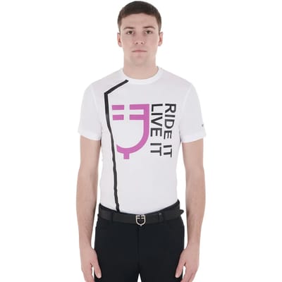 Katoenen T-shirt Equestro Purple Logo