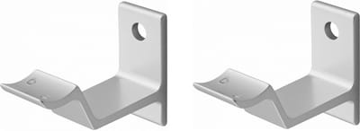 Hermeta leuninghouder 3543-01 - Aluminium - Opschroef - Hol zadel - 2 stuks
