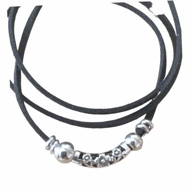 Enkelbandje-Tibbe-Wikkel-Zwart-22-32 cm - Charme Bijoux