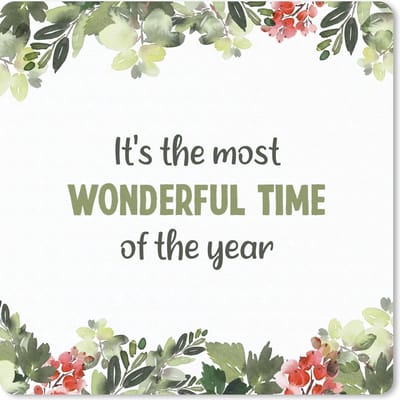 Muismat 20x20 cm - Mousepad Kerst - Quote - Waterverf - Muismatten - Kerst - Cadeau - Kerstcadeau voor mannen en voor vrouwen