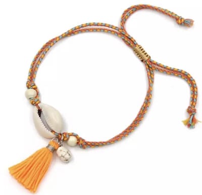 Jomide Enkelbandje Bohemian Shell - 2 - Oranje