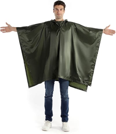 Greens PS regenponcho voor de fiets, stevig en ruim