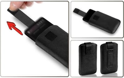 Geschikt voor iPhone 12 Mini Hoesje - Insteek Cover Echt Leer Zwart
