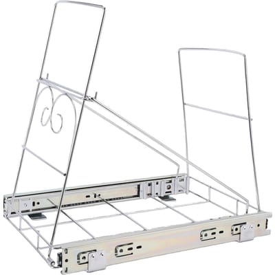 Support de poubelle extractible en acier inoxydable réglable pour sous évier, étagère coulissante pour cuisine, buanderie