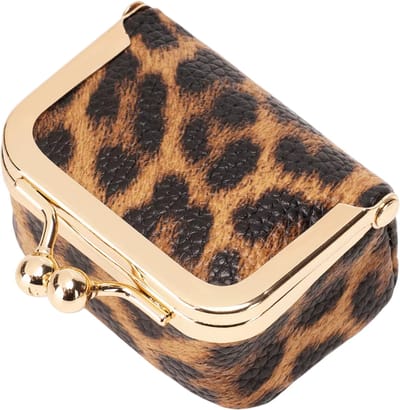 Mini PU Leren Sieradendoos voor Dames – Reis Sieraden Opberger, Sieradenkistje voor Ringen, Kettingen & Oorbellen – Compact Opbergdoosje met Drukknoopsluiting - Luipaardprint