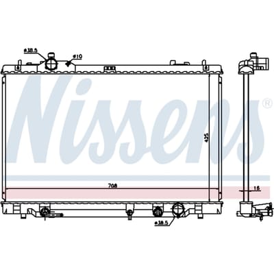 Radiator, motorkoeling NISSENS 646819