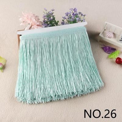 10M 10-30cm Meetee Franje Kwastjes Franjes voor Tassen Decoratieve Afwerkingen Franjes voor Gordijnen Kleding Kant Lint Stof Accessoires 20cm