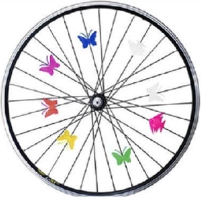 Finnacle - Spaakkralen - Glow in the dark - Spaakversiering - Fietskralen - Vlinders & Visjes - Set van 26 stuks - Mix kleur