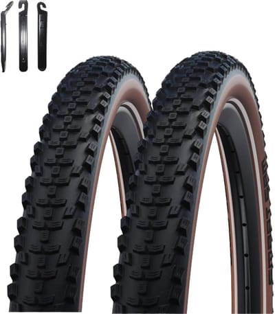 Fietsbanden Set - Banden voor Mountainbike - Allround Gebruik - Duurzaam ADDIX Compound - 54-584 27.5x2.10 - Zwart Bruin