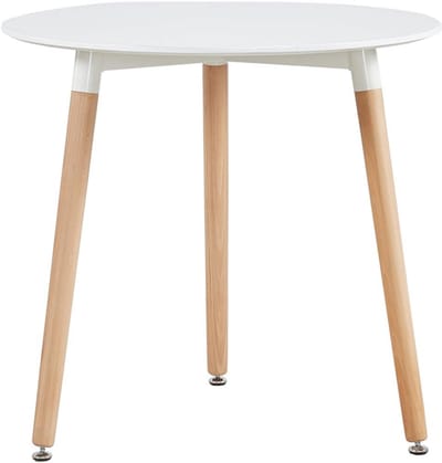 Ronde eettafel met 3 poten van beukenhout