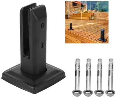 Dailygoods- Glasklem Roestvrij Staal - Bevestigingsklem voor Glas/Hout/Kunststof - Geschikt voor 10-13 mm Glas - Corrosie- en Roestbestendig - Inclusief Montagebeslag - Glashouder
