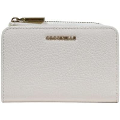 COCCINELLE Leren portemonnee Metallic Soft Wallet Pearl crème