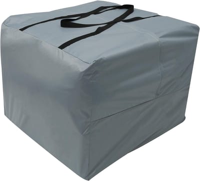 Kussenhoes Opbergtas - Beschermhoes Tuinkussens - Buiten Kussens Opbergen - Waterdicht Ritssluiting - 81x81x61 cm - Grijs