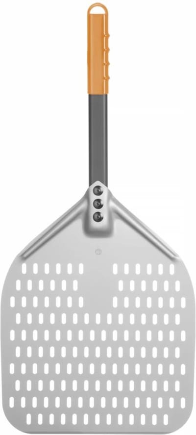 HENDI Vierkante geperforeerde pizzaschep – 300x660 mm – hittebestendige siliconen grip – compact ontwerp