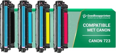 Canon 723 toner cartridge Multipack Zwart en Kleur - Huismerk Actie Set