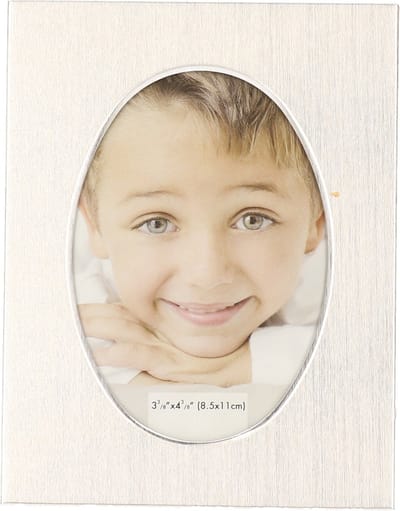Cepewa Aluminium fotolijst ovaal - zilver - voor kleine portret foto van 5,5 x 8 cm