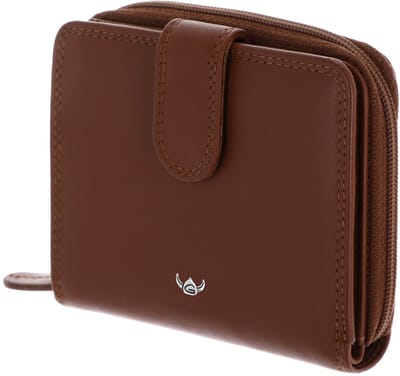Golden Head Leren portemonnee Polo RFID Protect Minibörse mit Riegel 1006 Cognac bruine