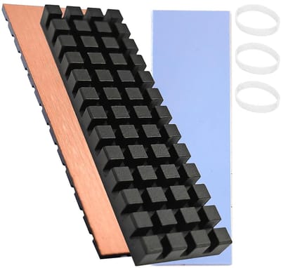 M.2 Koelelement, 70 x 20 x 6 mm, puur koper met grafeencoating, PS5 2280 SSD, M2 Koelelement, Koelelement met warmtegeleidingspad op siliconenbasis voor koeling van M.2 SSD NVMe laptops