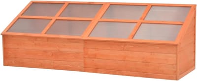 Houten Broeikas - Plantenhuis Kweekkas - Planten Beschermen - Praktisch Scharnierdeksel - 180 x 57 x 62 cm - Niet gespecificeerd