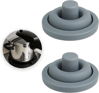 Set van 2 Vervangende Siliconen Kookpotdeksels voor Drukkokers, Geschikt voor Ø18/Ø22 cm, Hittebestendig, Voedselveilig en Geluiddempend