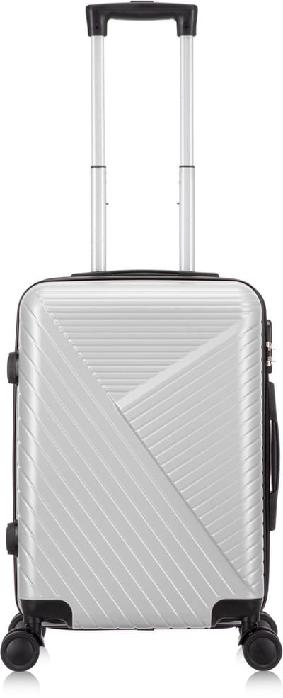 Ibiza Handbagage koffer S - 39L - 55x35x20 cm - Lichtgewicht Harde Reiskoffer - Met Ingebouwd TSA Slot - Voor Vliegtuig en Weekendtrips - Zilver