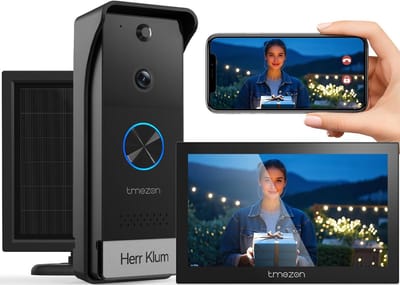 Draadloze Video Intercom - Beveiligingscamera Deurbel - Toegangscontrole Huis - 1080p HD Nachtzicht - 5x5x5 cm - Zwart