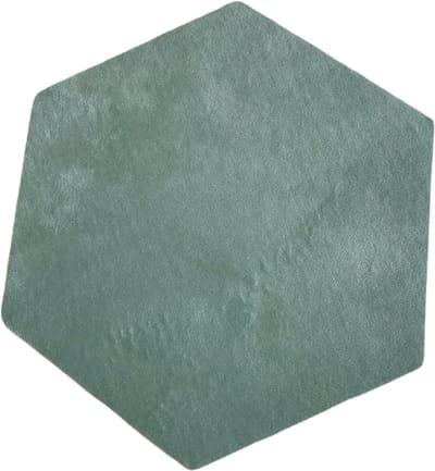 Prikbord | Kurk | Zeshoekig | 20 x 20 | Zacht Groen | velours stof |