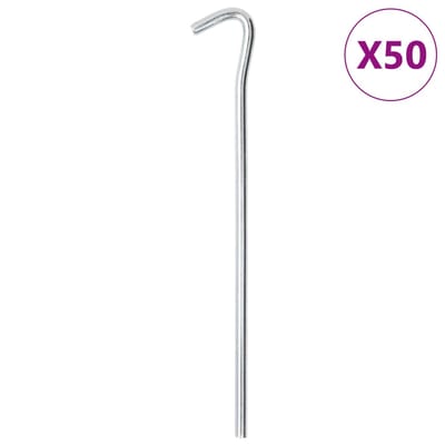 vidaXL Tentharingen 50 st Ø7 mm 23 cm gegalvaniseerd staal