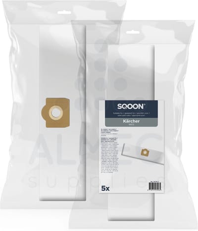 SQOON® - Stofzakken geschikt voor Karcher WD3 / WV3 Series - 5 stuks