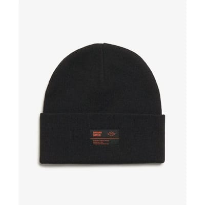 Superdry Surplus Gebreide Beanie Zwart Grootte: 1SIZE