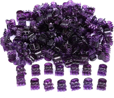 Mini Haarspelden Set van 100 Stuks - Claw Hairpin Clips voor Meisjes en Vrouwen - Accessoires voor Dagelijks Gebruik in Paars