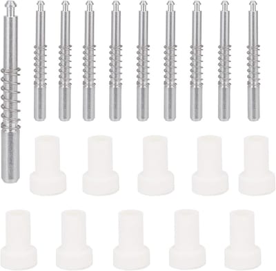 10 Stuks Raamscherm Plunjergrendels met Doppen - Aluminium Schermbevestigingspennen 5/32 Inch x 1-1/2 Inch