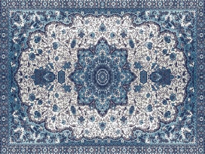 Vinyl | Vloerkleed vinyl | Persia blauw | 95x95 cm