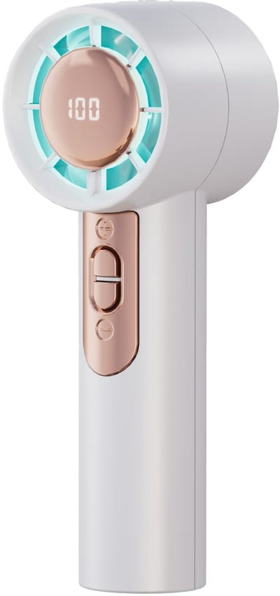 Ventilatoren-handventilator-Draagbare Handventilator met Koeling - Mini Ventilator met 100 Snelheden- voor Reizen en Festival - Wit