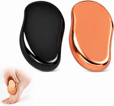 2 stuks eeltrasp 2-in-1 van nano-glas, pedicurevijl met nano-glastechnologie, effectief gereedschap voor het verwijderen van dode huid en gebarsten hielen, voor droge of natte voeten