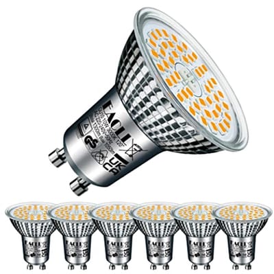 GU10 Warm White LED Lamp 10W Set van 6 - Vervangt Halogeenlampen - Geen Flikkering - 1050 Lumen