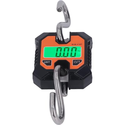 Digitale Kraanweegschaal met Haken LCD-Display Elektronische Hangweegschaal voor Industrieel Gebruik 100kg 220lbs black