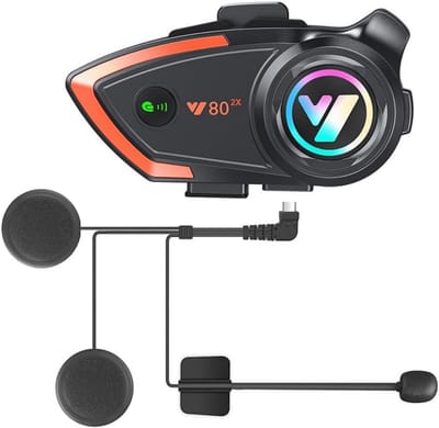 Intercominstallatie voor Motorhelm met Bluetooth 5.3 en HD Geluidskwaliteit