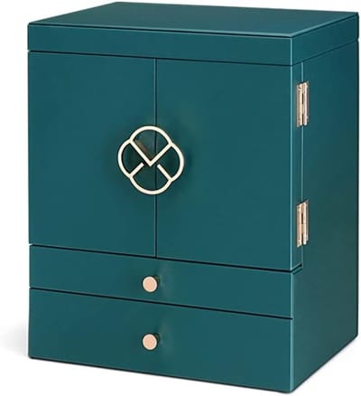 Juwelendoos Organizer - Sieraden Opberger - Sieraden Opbergen - Zachte Fluwijnen Binnenkant - 28x20x34CM - A