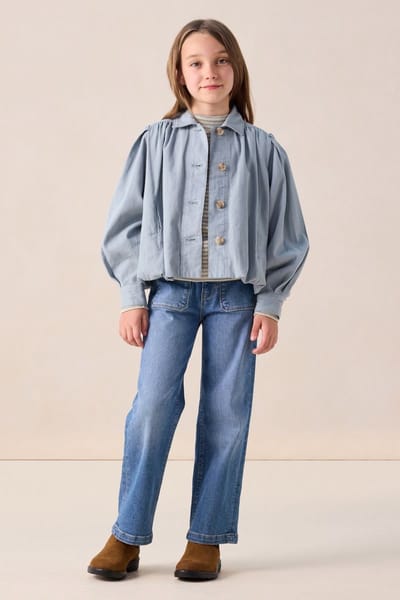 Sissy-Boy - Blauwe denim jeans met opgestikte zakken