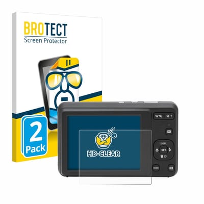 BROTECT - Screenprotector voor Kodak Pixpro FZ55 - Folie Beschermfolie transparant 2 Stuks
