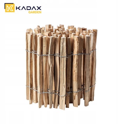 KADAX Hek van hazelaar, schutting, van hazelnoot, tuinhek in verschillende maten, weerbestendige latten, houten omheining voor tuin, natuurproduct (4-6 cm), 60 x 500 cm