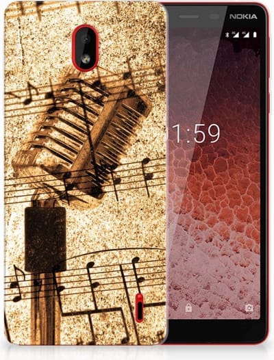 Nokia 1 Plus Siliconen Hoesje met foto Bladmuziek
