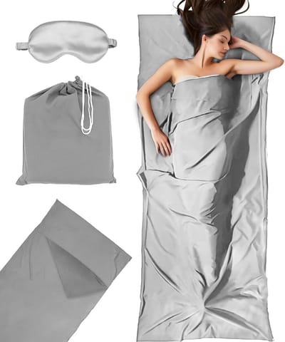 Slaapzak - Reismodel - Backpacken - Ultra lichtgewicht - 220x90 cm - Grijs