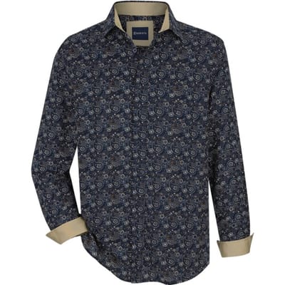 Babista herren Overhemd - 39/40 - blauw - Plus Size