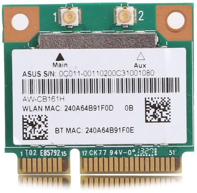 ONF3 - Wifi-module - Draadloze netwerkkaart - Mini PCI-E formaat - Bluetooth 4.0 ondersteuning - 433Mbps snelheid - Geschikt voor de meeste lapt...
