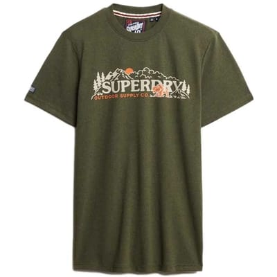 Superdry - Outdoor Scene T-shirt met relaxte pasvorm - Heren - T-shirts