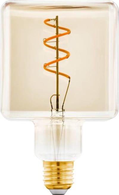 Eglo Ledfilamentlamp Cube - Amber - D9,5cm - Dimbaar - Warm Wit - E27 - 4w
