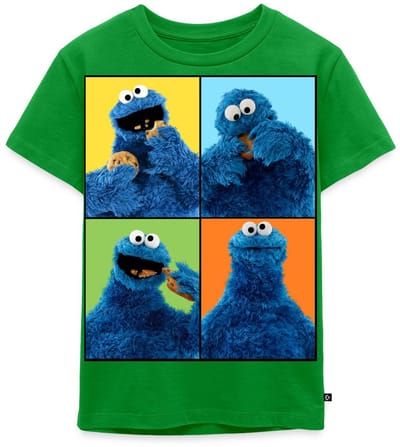 Sesamstraat Koekiemonster Kunst Premium T Shirt Kinderen