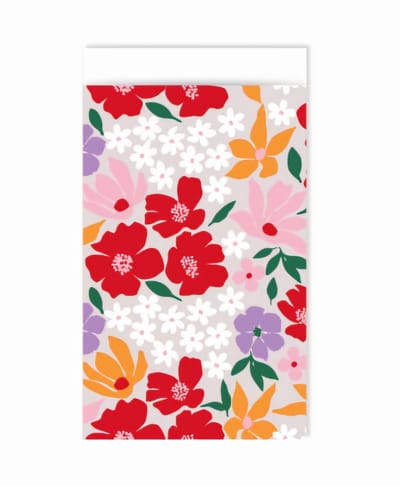 25x Cadeauzakje Retro Flowers 12x19cm